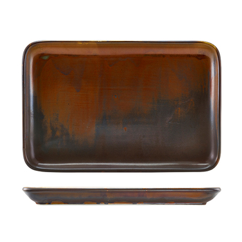 Блюдо прямоугольное 30х20 см, Terra Porcelain Rustic Copper, GenWare