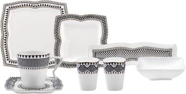 Набор для завтрака/сервировки на 6 персон - Элегантный набор посуды для идеального начала дня, 32 шт.