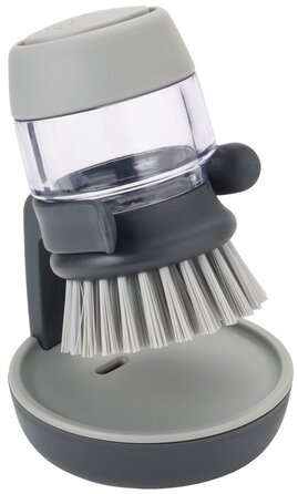 Щітка для миття посуду з дозатором миючого засобу сіра Palm Scrub Joseph Joseph