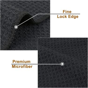 Кухонні рушники VIVOTE, рушники для гостей, подарункові, 40x60 см, 2 шт., м&39які кухонні рушники, абсорбуючі рушники (чорні)