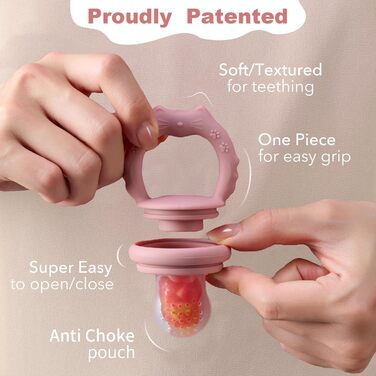 Силіконова годівниця для дитячого фруктового харчування, пустушок та грудного молока (синя)