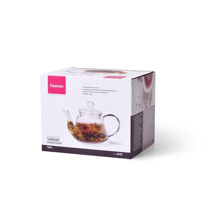 Чайник для заварювання 1000 мл зі сталевим фільтром Fissman