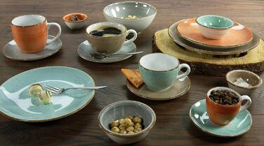 Набір кавових чашок на 4 персони, 8 предметів, різнокольоровий Vintage Nature Creatable