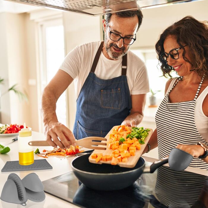 Набір силіконових підставок 6 предметів світло-сірий Pantelej