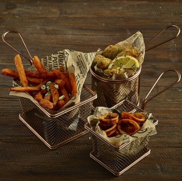 Корзинка 10х8х7.5 см, прямоугольная, медное покрытие, GenWare