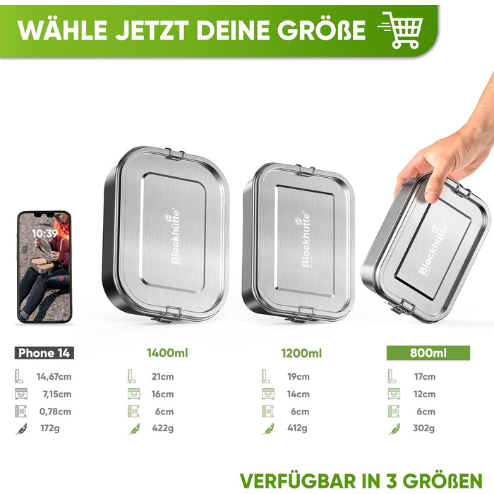 Ланч-бокс металевий 800 мл Blockhütte