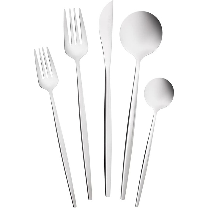 Набор столовых приборов из 30 предметов на 6 человек, сталь, обеденный нож из 6 предметов, 6 столовых ложек, обеденные вилки из 6 предметов, 6 десертных вилок, 6 чайных ложек, современный дизайн