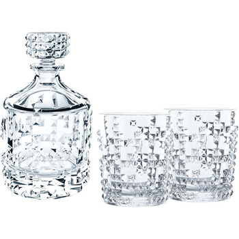 Лонг-дрінк набір з 4 предметів, кришталевий келих, 390 мл, Punk, 0099498-0 (графин 2 чашки)