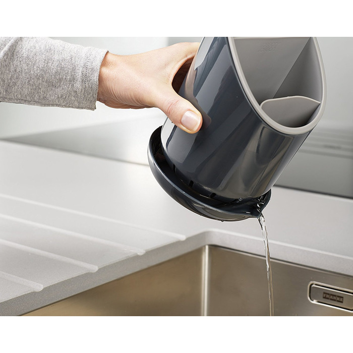 Органайзер для столових приборів зі зливом сірий Dock Joseph Joseph