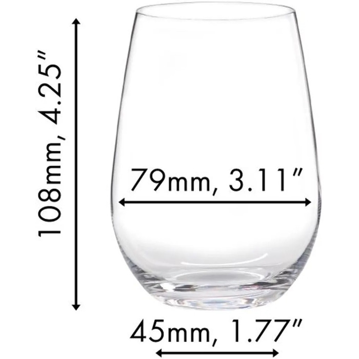 Келих для білого вина 375 мл, набір 6 предметів, O Wine Tumbler Riedel