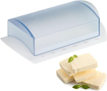 Маслянка Westmark - ідеально підходить для сервірування та зберігання - можна мити в посудомийній машині - спеціальний рельєф для надійного захоплення (зі шкалою, набір з 2 шт. )