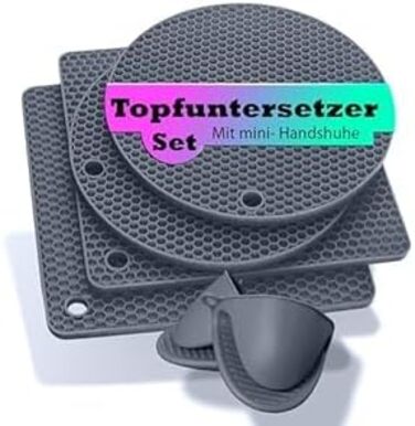 Набір силіконових підставок 6 предметів світло-сірий Pantelej