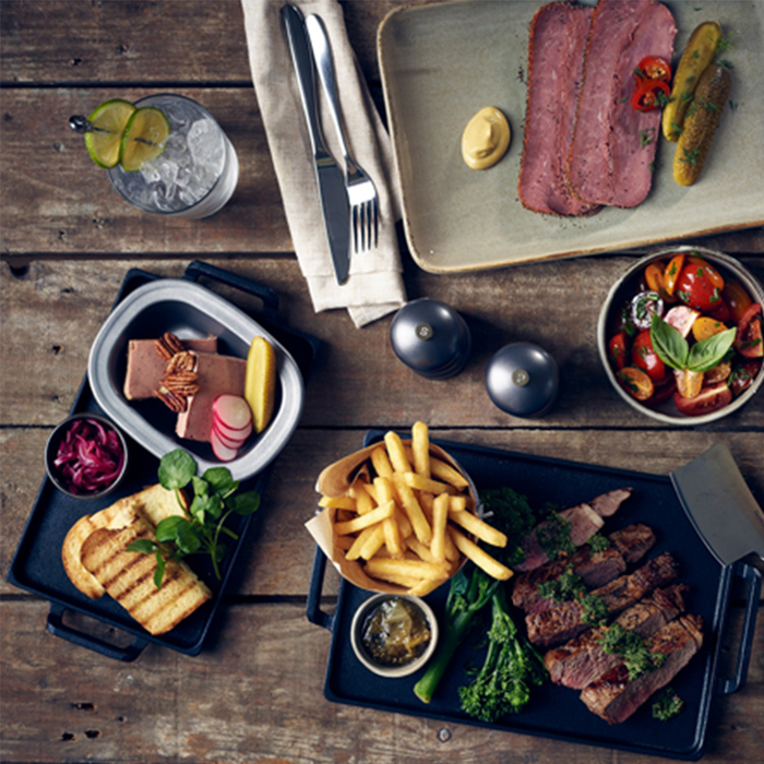 Піднос прямокутний 25 x 15,5 см, чавунний, GenWare