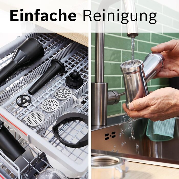 М'ясорубка 1900 Вт з насадкою для ковбас, біла Serie 4 Bosch