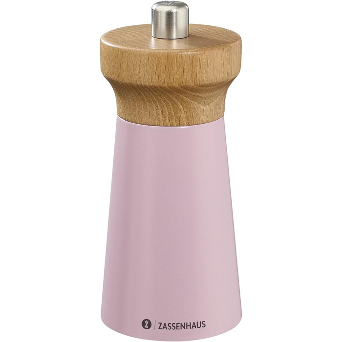 Песок Zassenhaus WESTERLAND лакированная древесина бука Фрезерная головка из древесины бука с бесступенчатой регулировкой высокопроизводительной керамической шлифовальной машины Мельница для специй для соли 12 см, Ø 5,4 см (мельница для перца, лотос, бук)