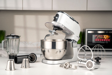 ARDESTO Кухонна машина KMCH-K1500SS/ 1500 Вт/ 6 швидк. + режим Pulse/ чаша 6 л./ блендер 1.5 л./сріблясто-сірий