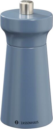 Пісок Zassenhaus WESTERLAND лакована деревина бука Головка млина з деревини бука з плавним регулюванням високопродуктивної керамічної шліфувальної машини Млин для спецій для солі 12 см, Ø 5,4 см (млин для перцю, Deepsea)