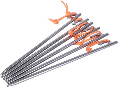 Безмежний Voyage 6 Pack Надміцні високоміцні кілочки для кемпінгових наметів з титанового сплаву для поїздок на свіжому повітрі, походів, садівництва (6 шт. (л))