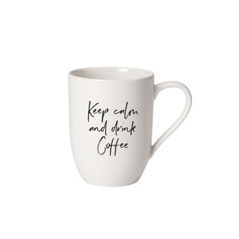 Чашка 340 мл "Keep calm and drink coffee" біла Statement Villeroy & Boch