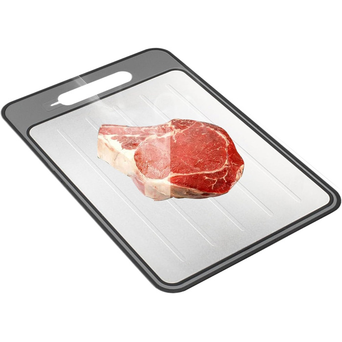 Дошка для розморожування та нарізання 36,5 х 25 см, білий/сірий SMELEYOU