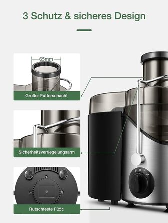 Соковижималка для овочів і фруктів, 400 Вт Juilist