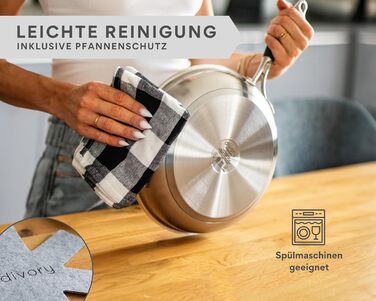 Набір із 3 сковорід 20,24,28 см із покриттям, чорні Ultime DIVORY