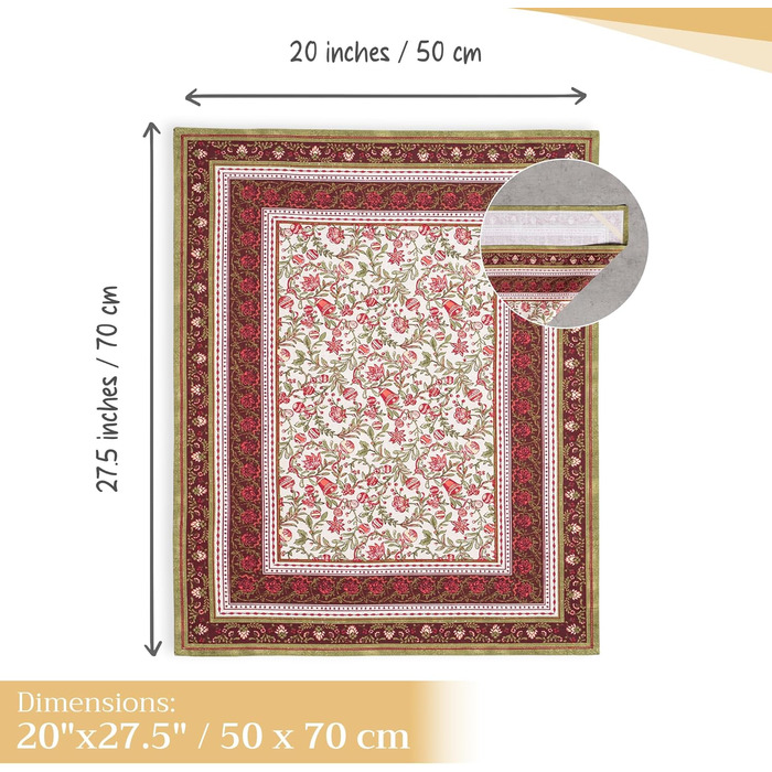 Набір з 3 багатоцільових кухонних рушників Maison d&39 Hermine Rural Christmas, 100 бавовна Барні рушники День подяки/Різдво (50 см x 70 см) (13 - Reveillon Au Jardin)