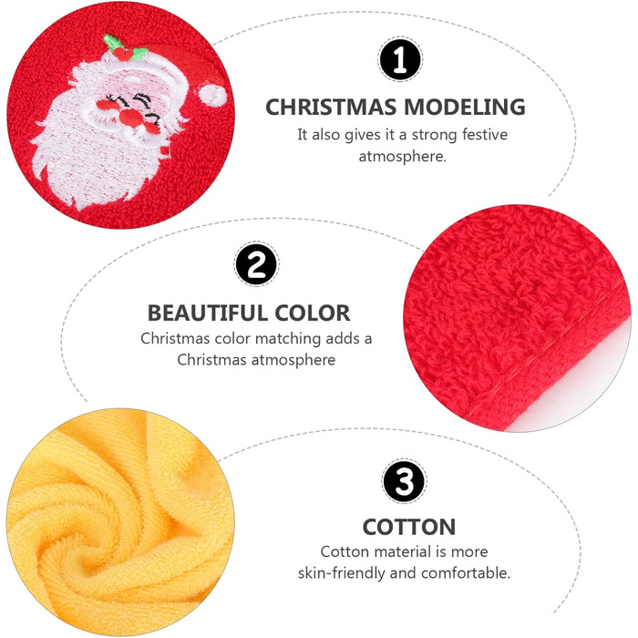 Набір з 4 різдвяних кухонних рушників 45 x 32 см EXCEART