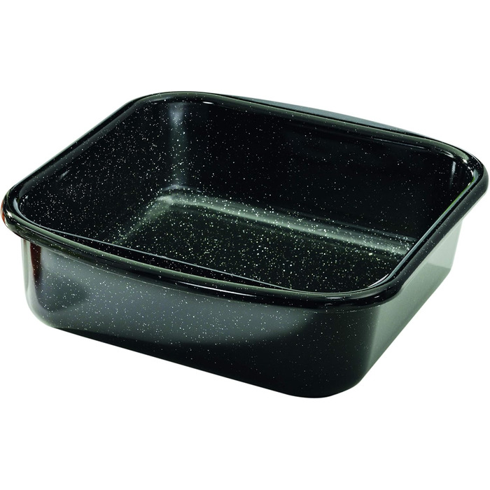 Сковорода міні, всередині 22 х 22 х 7,5 см, КЛАСИЧНА СКОВОРОДА ДЛЯ ЗАПІКАННЯ ТА ЗАПІКАННЯ, емальована, чорна, індукційна, 0432-022