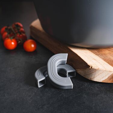 Набір з 2 каструль 6 та 10 л з кришками, сірий KARL HAUSMANN