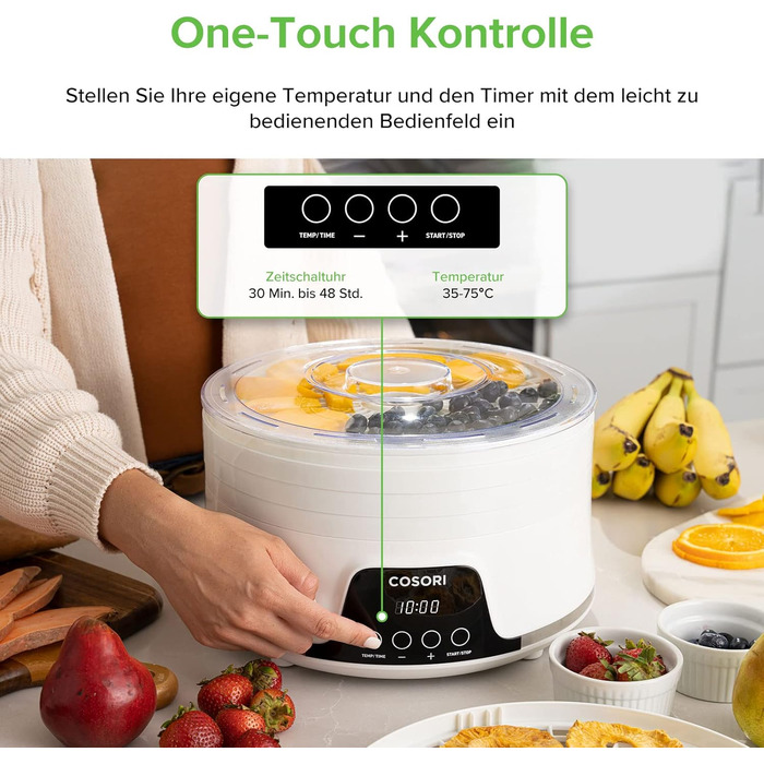 Дегідратор на 5 полиць 350 Вт, білий COSORI