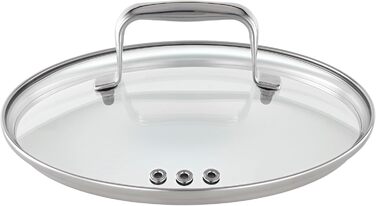 Універсальний набір каструль RSLE CHARM високої якості з 3 каструлями та 1 каструлею, нержавіюча сталь 18/10, скляна кришка, внутрішня вага, підходить для індукційних плит, можна мити в посудомийній машині (24 см, каструля)