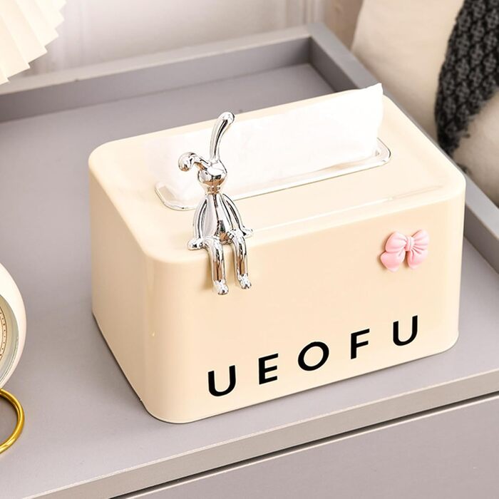 Диспенсер для серветок 18,8 x 12,5 x 10,4, бежевий Qurygin