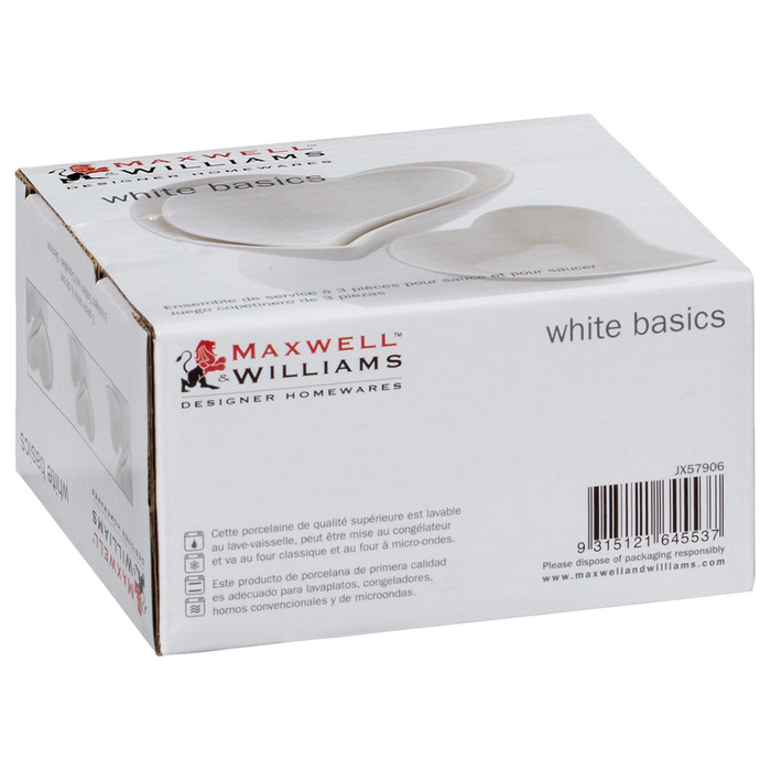 Набор мисок Maxwell & Williams WHITE BASICS HEART, 3 пр.