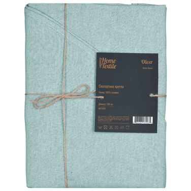 ARDESTO Скатертина Oliver, 136см, 100% бавовна, бірюза