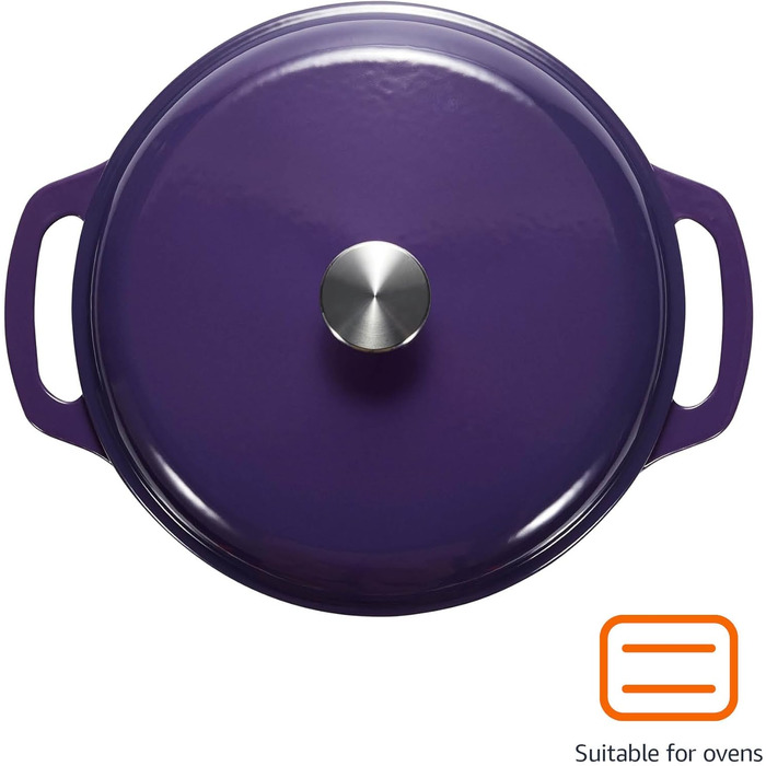 Чавунна форма для запікання Kitchen-Profi Basics круглої емальованої форми (фіолетова, 5,7 л)