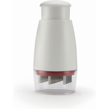 Класичний овочерізка Zyliss E910012 Zig Zig, пластик/нержавіюча сталь, білий/червоний, цибулярізка, овочерізка, універсальний подрібнювач, можна мити в посудомийній машині, гарантія 5 років Classic Hacker