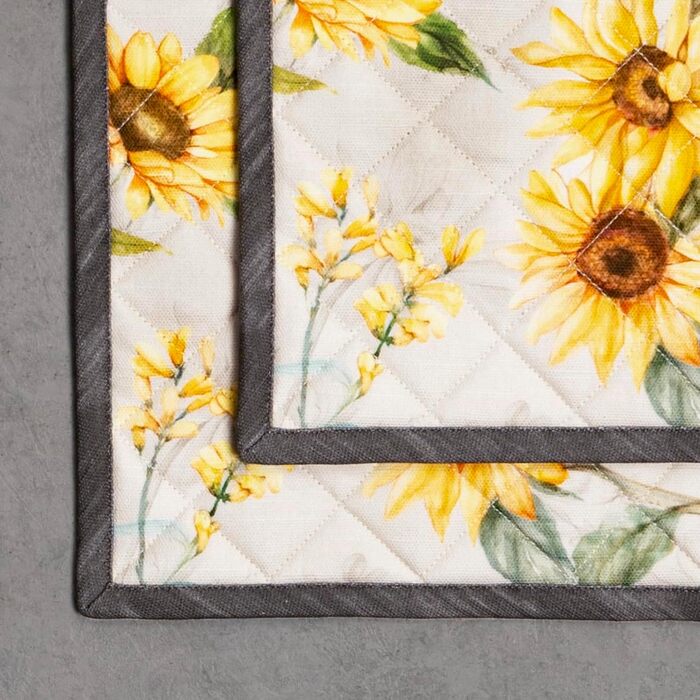 Рукавички для духовки Maison d&39 Hermine, підставки для каструль, 100 бавовна, термостійкі кухонні рукавички, рукавички для духовки (19 см x 33 см) та підставки для каструль (20 см x 20 см) для приготування їжі, Morzine - Рукавички для духовки на День по