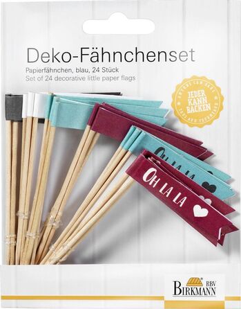 Набір декоративних прапорців, 24 шт, Oh la la RBV Birkmann