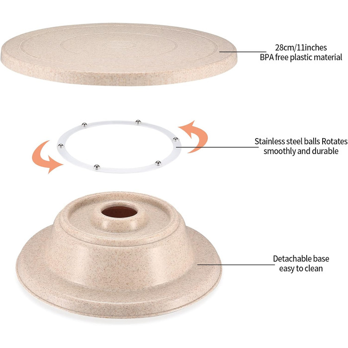 Подставка и скребки для торта 28 см SZJYG