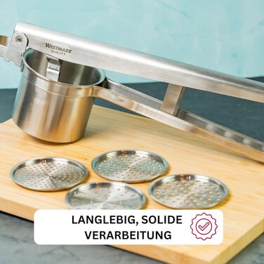 С 4 сменными перфорированными дисками, нержавеющая сталь, Quadro, серебристый 61172260 одинарный