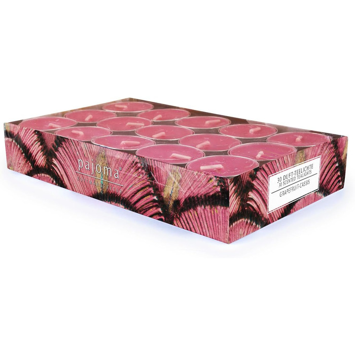 Ароматичні чайні свічки Pajoma 90, 3x30 шт. , ароматичні свічки, багато ароматів на вибір, висота 1,5 см, Ø 3,5 см (грейпфрут-черрі, 30)