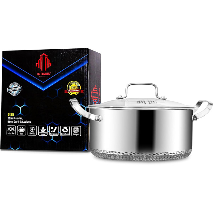 Каструля 5 л з кришкою, 24 см INTIGNIS
