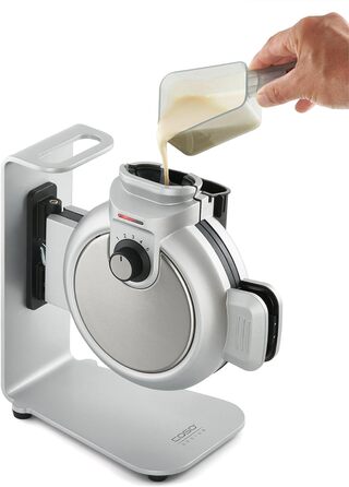 Вертикальна вафельниця для ідеальних бельгійських вафель, 5 рівнів підрум'янювання на вибір, 2-кратне антипригарне покриття, без зайвого тіста, нержавіюча сталь