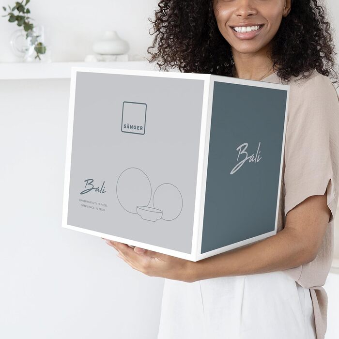 Набір тарілок на 4 персони, 12 предметів, темно-сірий Bali Sänger