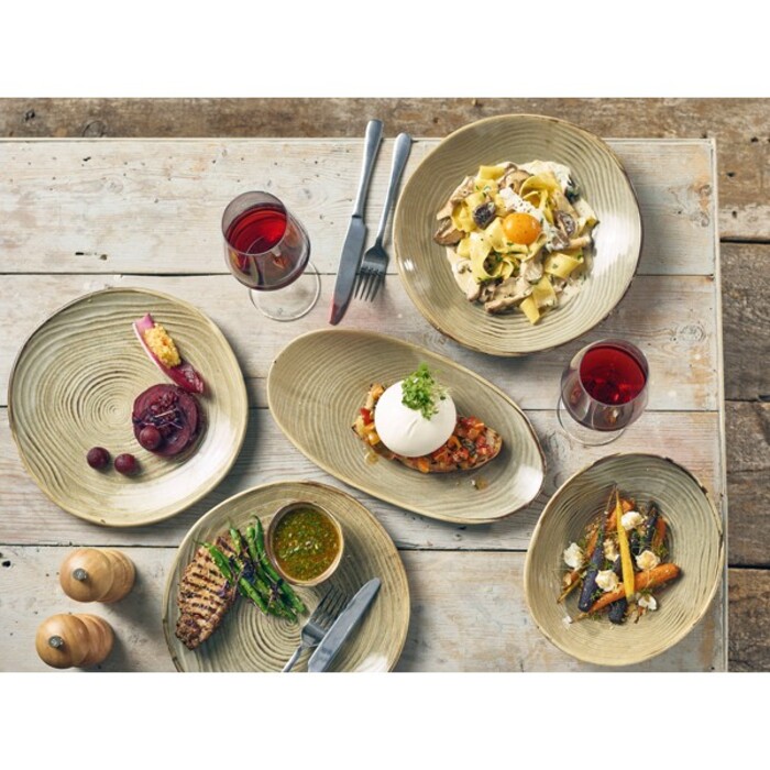 Тарілка плоска 28,5 см, оливкова, Organic, Genware