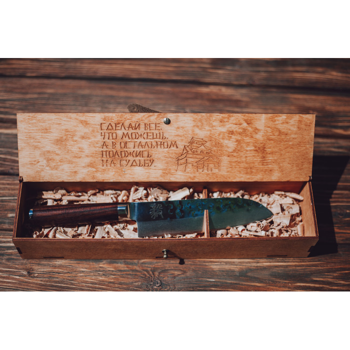 Ніж із дамаської сталі 17 см Santoku professional GRILLI