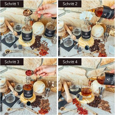 Подарунковий набір для віскі, вкл. аксесуари для дегустації віскі, каміння для віскі та келих для віскі Brilliant Infusion