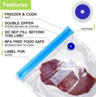 Вакуумні пакети 20 пакетів 30 x 34 см Taipintee