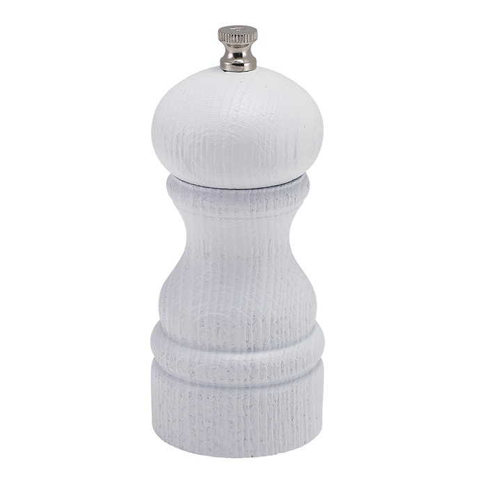 Мельница для соли и перца, 13 см, белое дерево с текстурой, GenWare